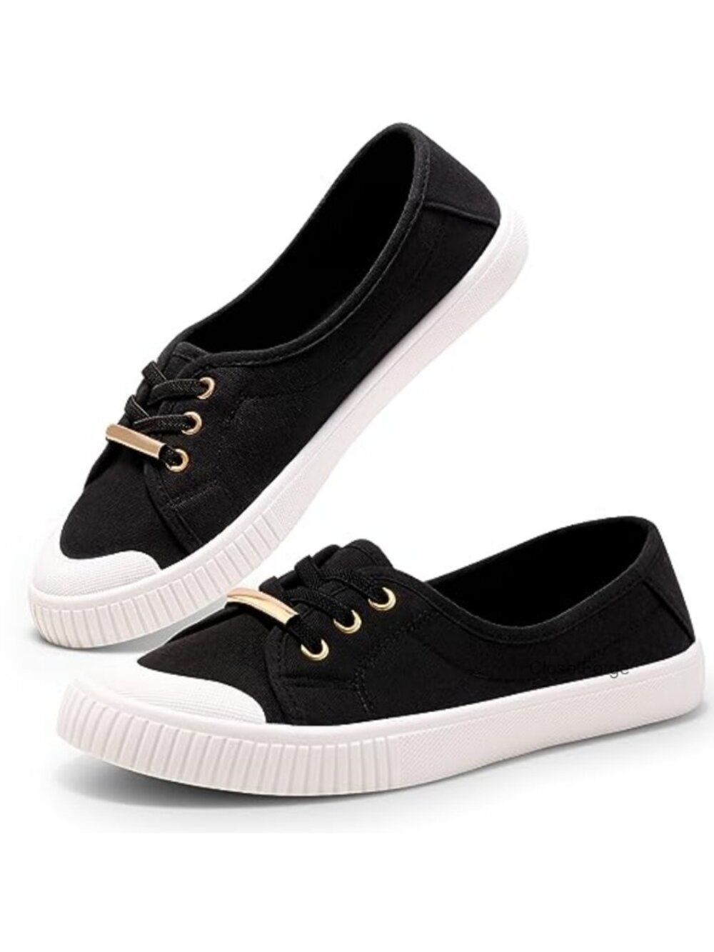 Women's Canvas Low Top Slip On Sneakers Comfort Walking Shoes